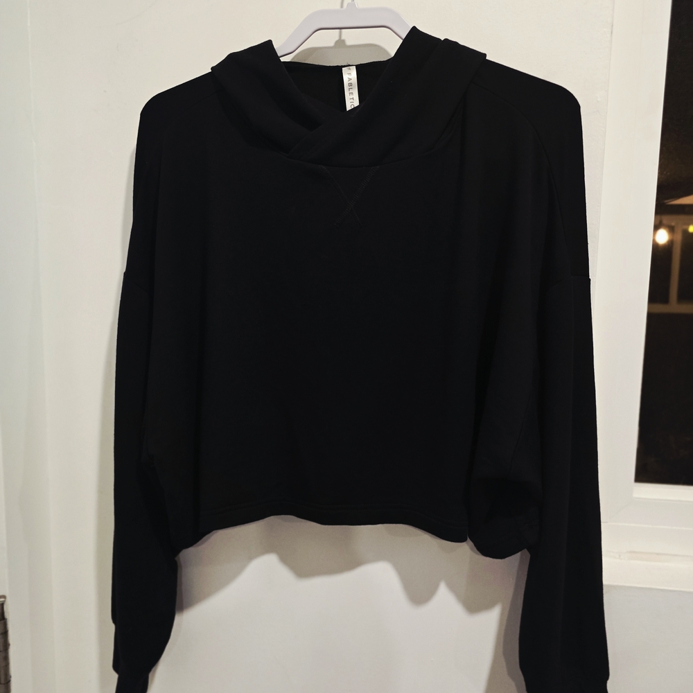 Fabletics Black Women's Cropped Hoodie
